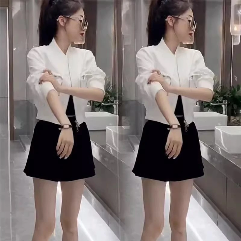 甜美小女人时尚2024年秋季韩版短外套新款网红爆款超飒洋气棒球服