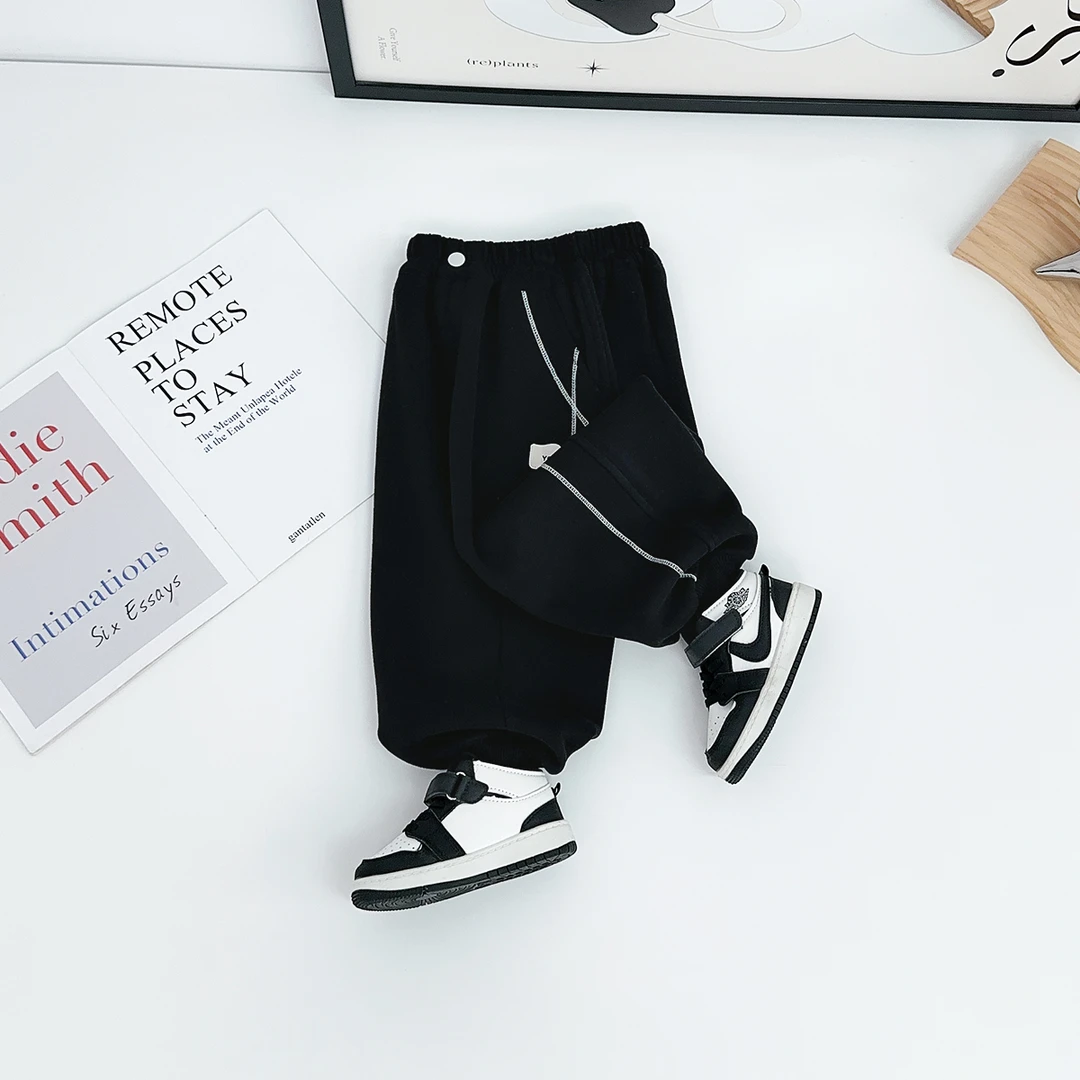 儿童加绒加厚裤子男童运动裤2025新款秋冬装 WG28731悠悠童话童装