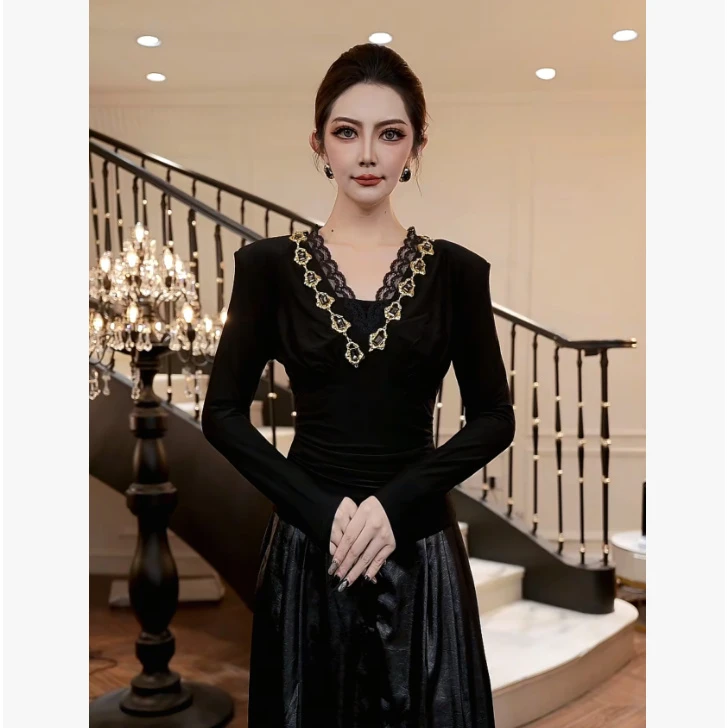 【FUNANI】针织衫2025秋季打底衫时尚长袖洋气女设计感上衣X2530495