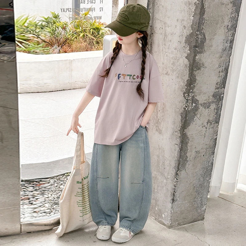 女童夏装套装女大童韩系穿搭衣服儿童短袖T恤打底衫女孩夏季上衣t