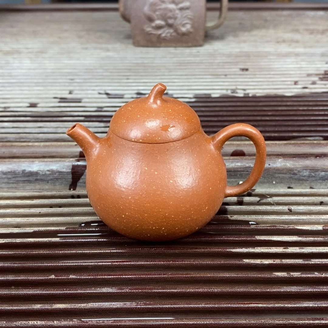 茶壶紫砂宜兴原矿紫砂壶全手工茄瓜130c