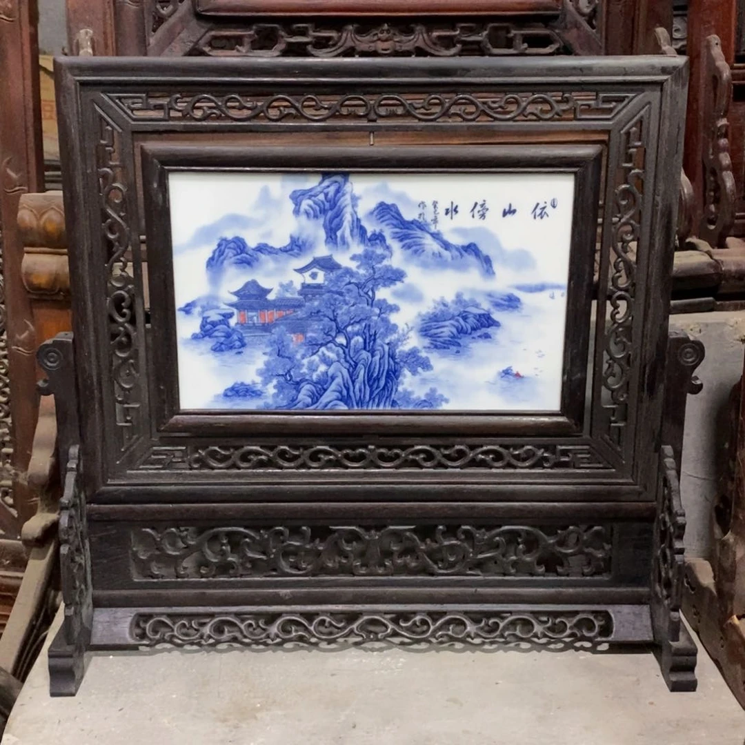 瓷片38*41 景德镇瓷板画柴窑烧制