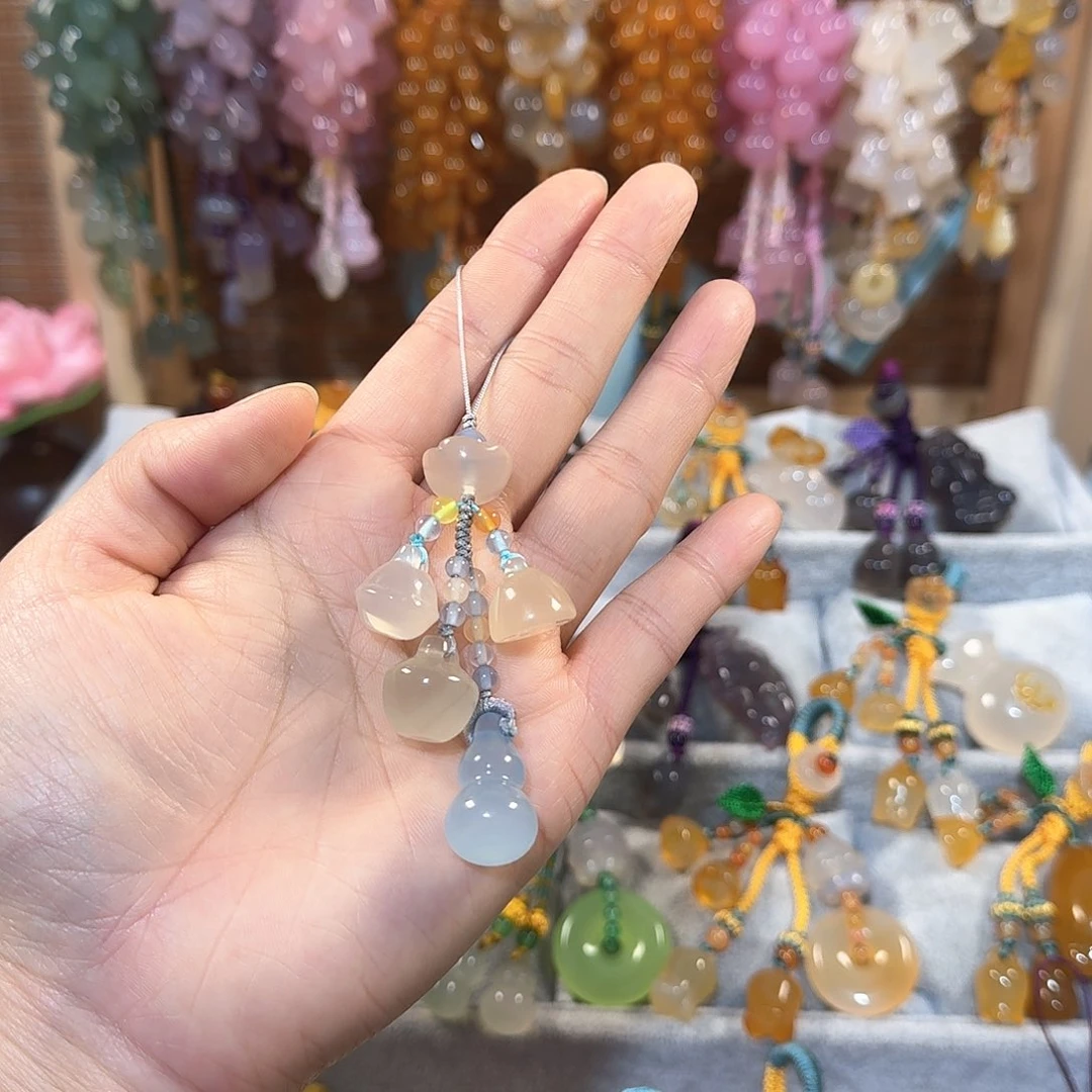 玛瑙/玉髓手机挂件未镶嵌