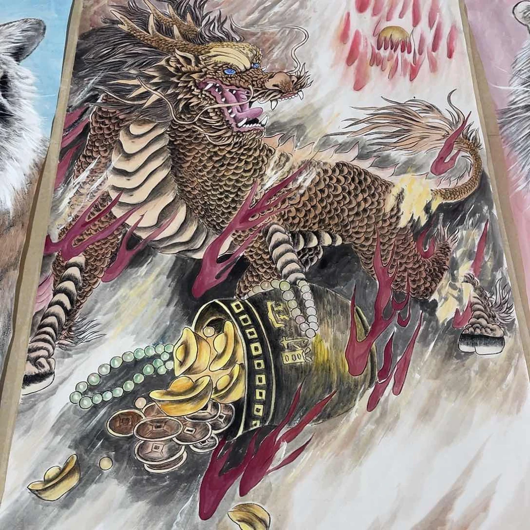 ࿐***࿐国画福利作品手绘麒麟