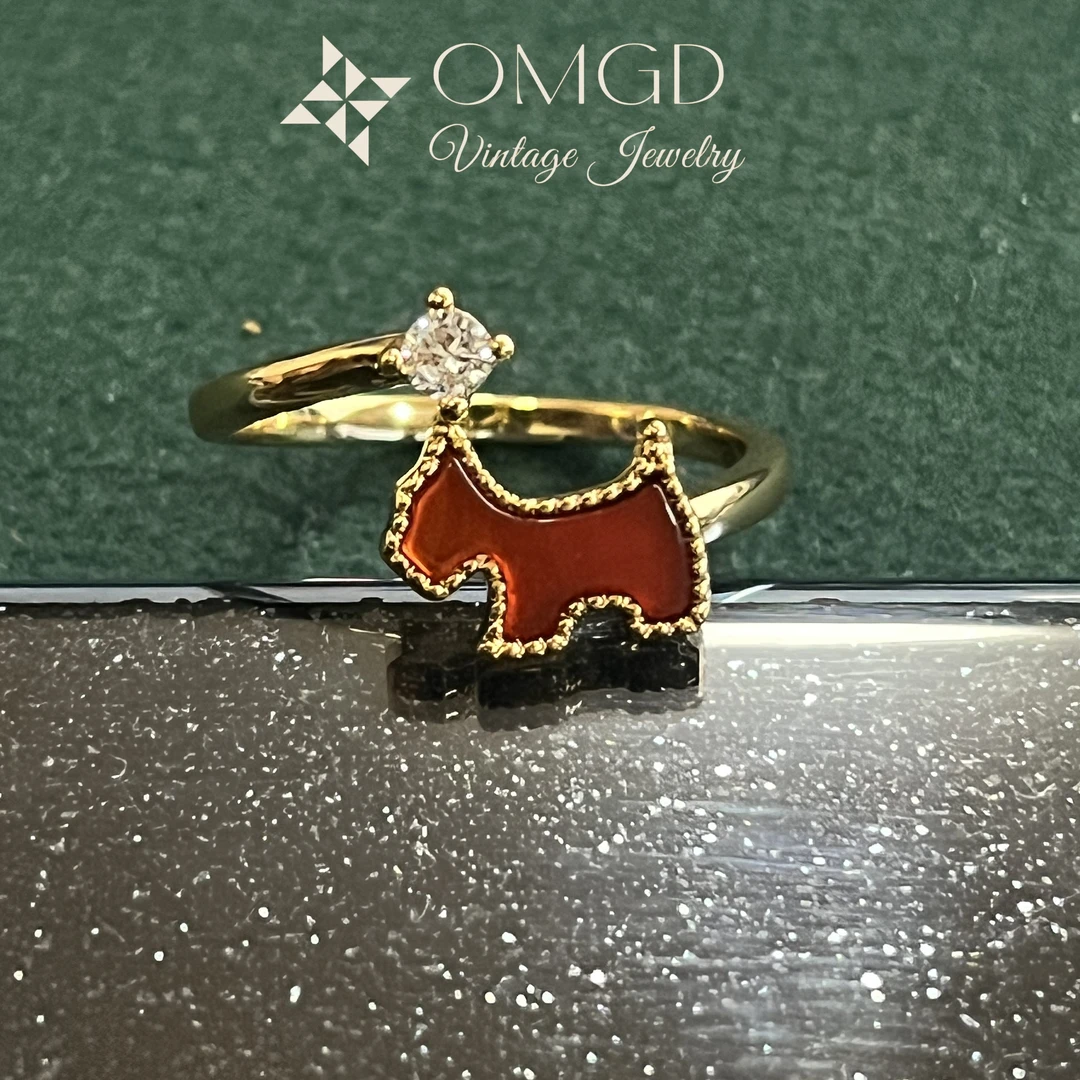 铜合金合成锆石戒指 【D9065】时尚精致女士开口戒指-XGJ