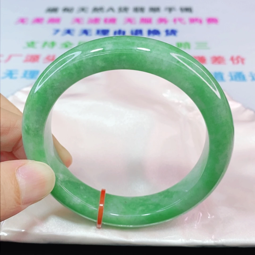 未镶嵌手镯翡翠57.8圈口正圈