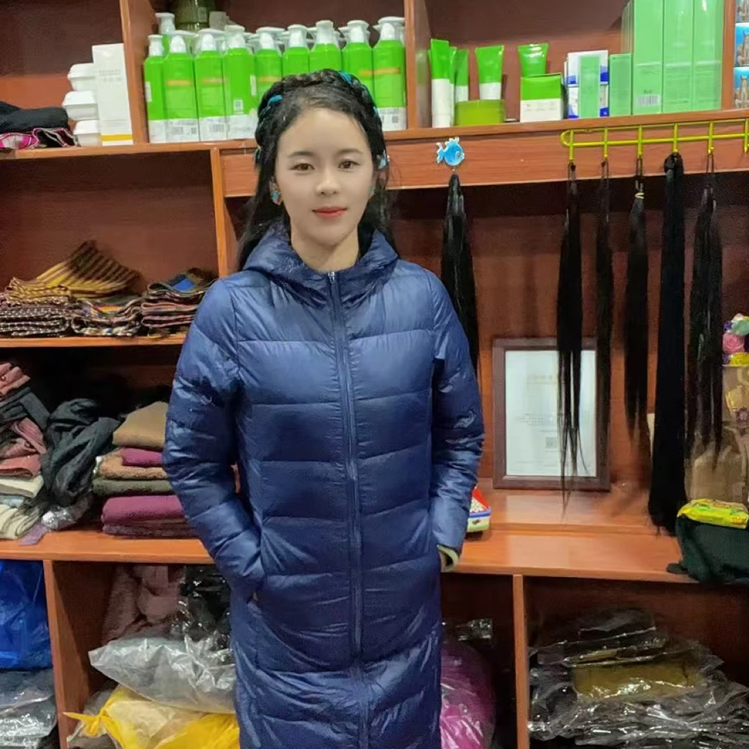 新款长款过膝加绒棉服