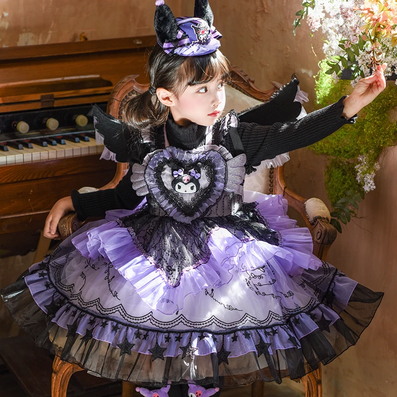 女童库洛米连衣裙四季款小女孩Lolita生日礼服裙儿童cos服公主裙