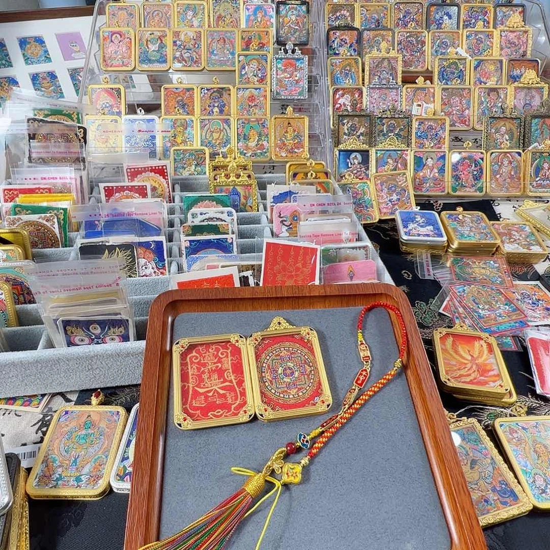 吊坠纯手绘唐卡双面坛城