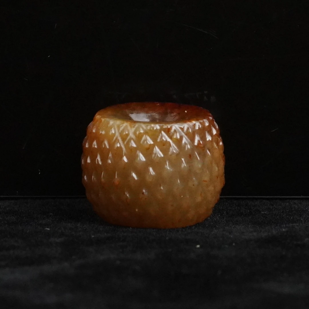 【明】沁色玉珠（高2cm宽2.6cm重27g）