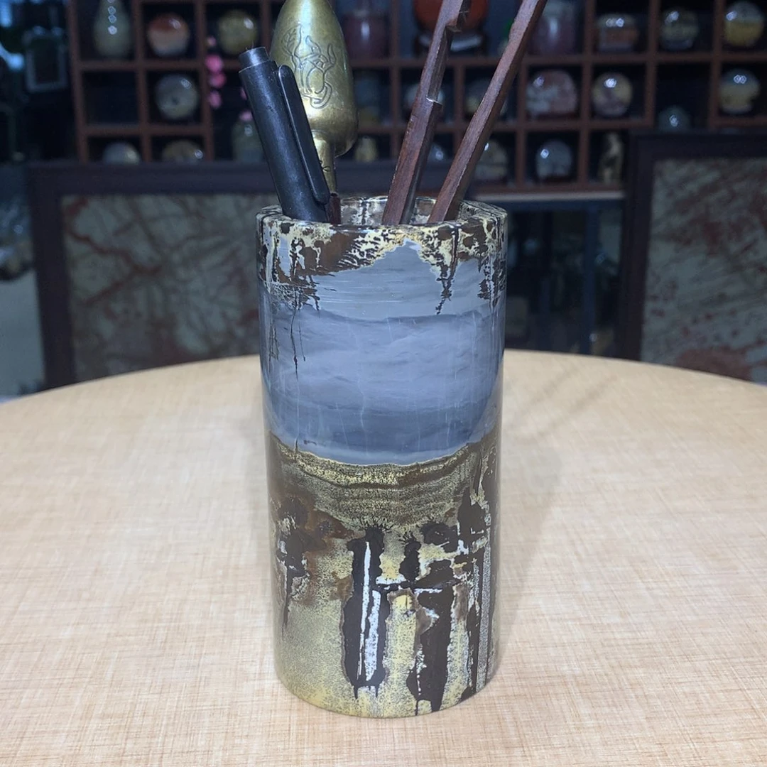 紫砂广西国画石，收藏观赏麦***村