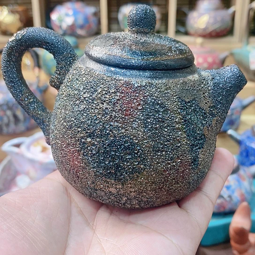 粗陶志野柴烧茶器
