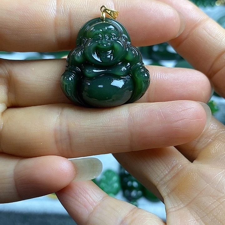 吊坠(不含链)未镶嵌和田玉（碧玉）