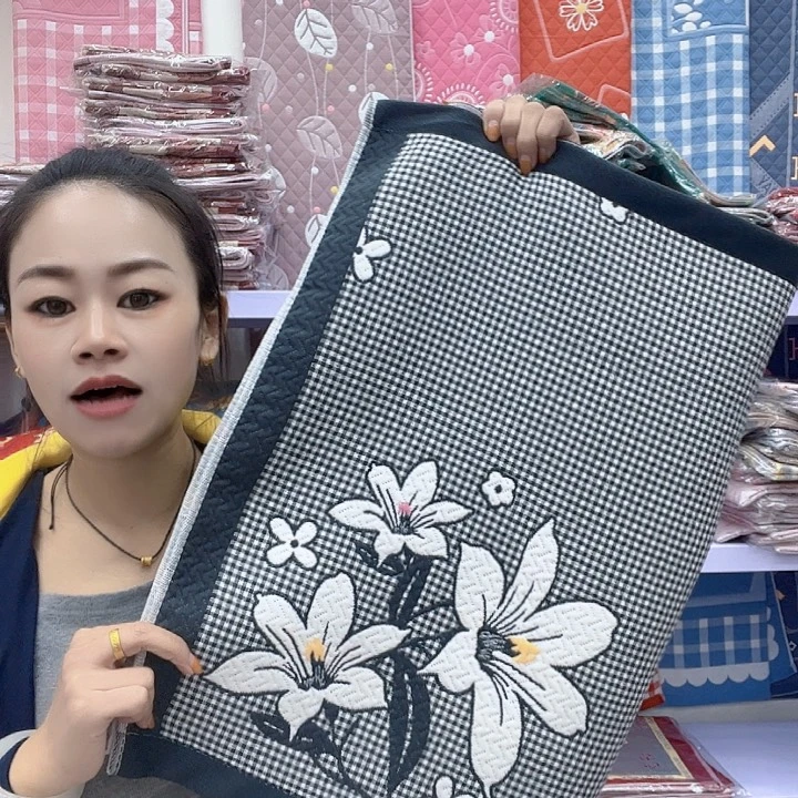 棉灰色大花纯棉纱布