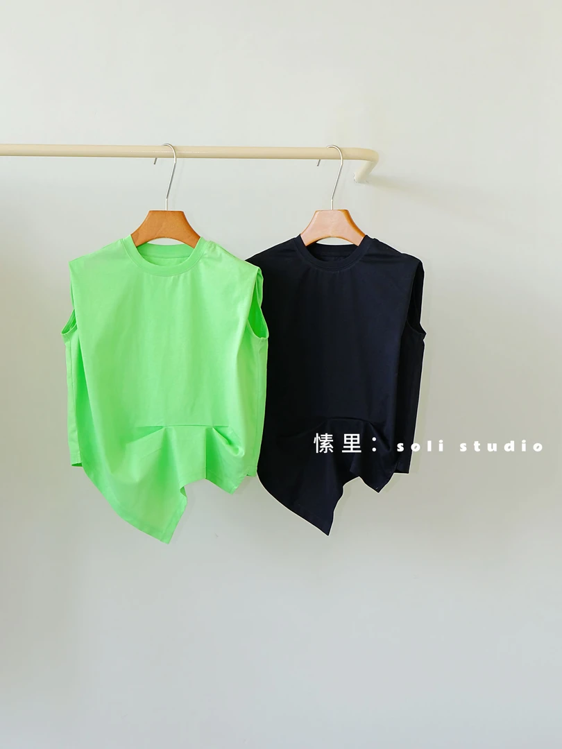 S 3519 - 《 漫游》 儿童T恤  男女童 无袖简约小众夏季～