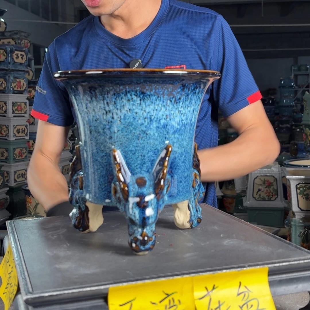 一风堂石湾花盆 内16*15