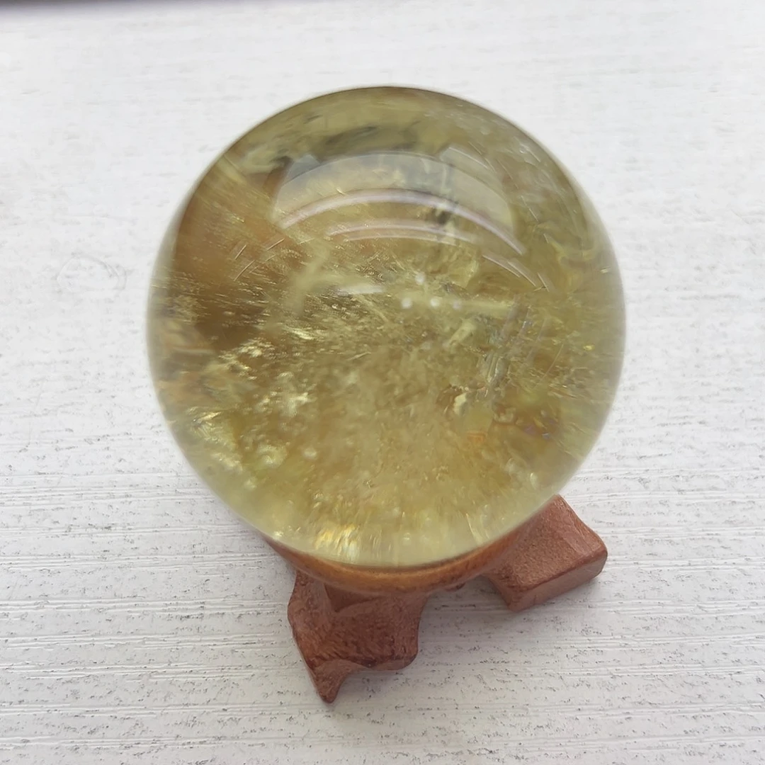 水晶水晶球摆件未镶嵌花*