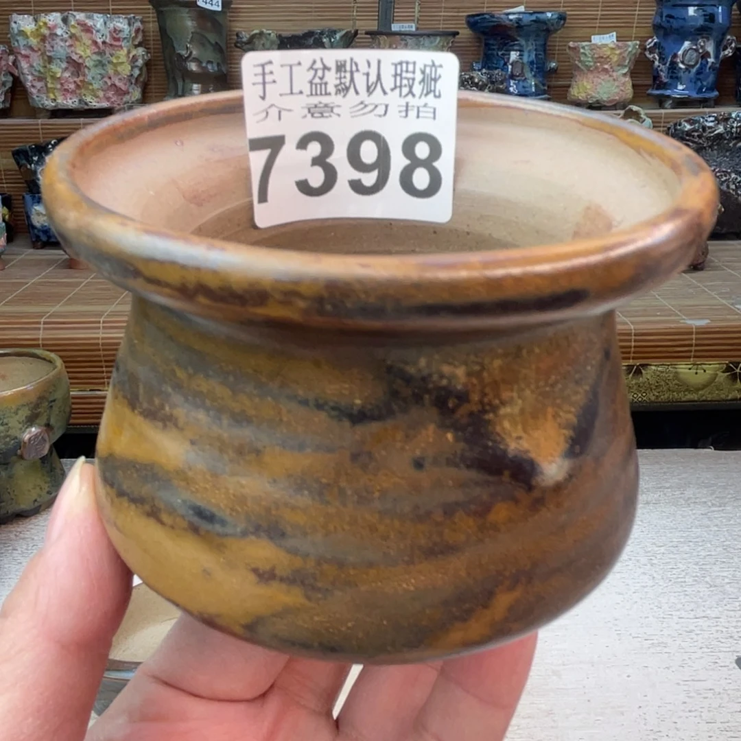 手工花盆默认瑕疵完美者勿拍