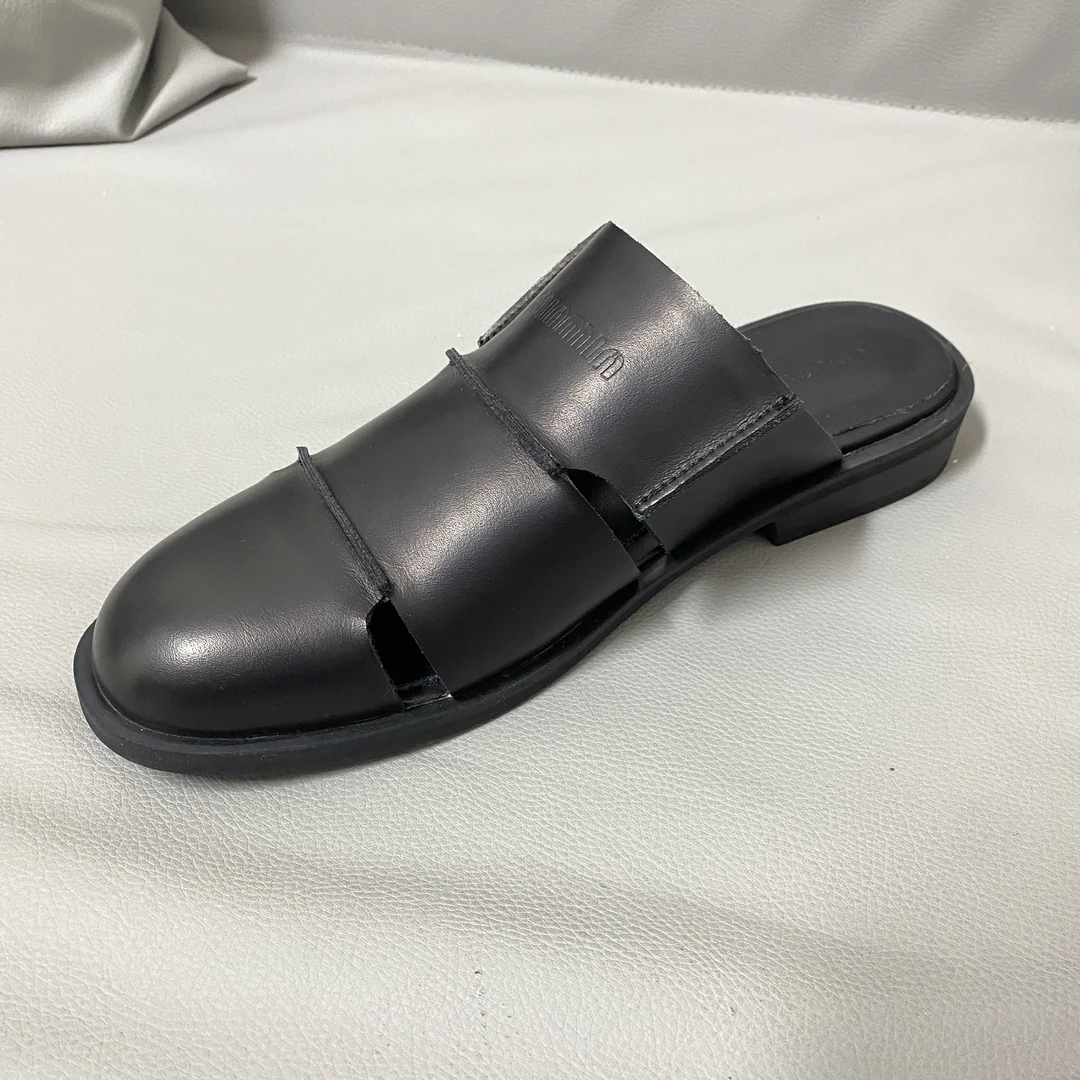 96-102 春季新款欧货女鞋圆头平底包头拖鞋懒人穆勒鞋拖鞋