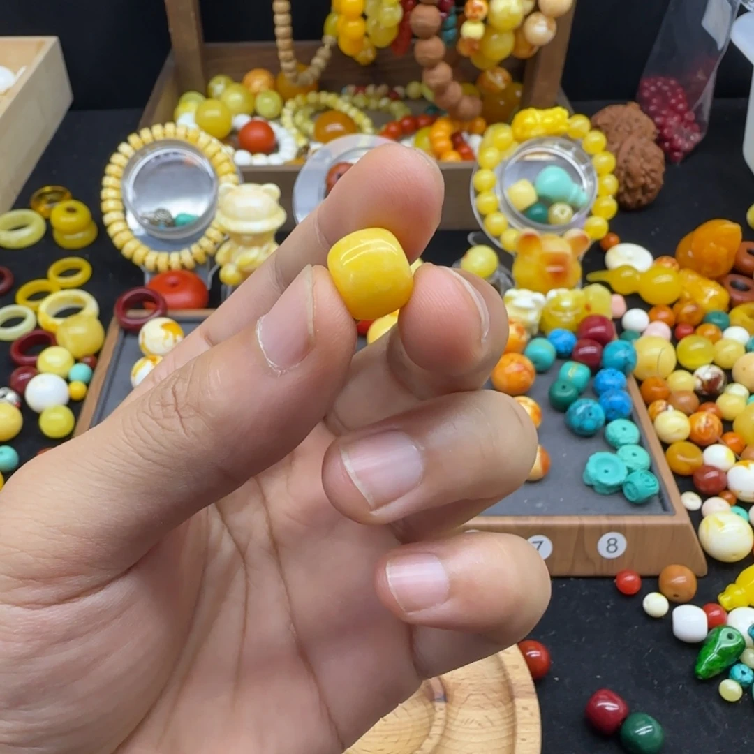 琥珀未镶嵌颈饰12mm➕老型