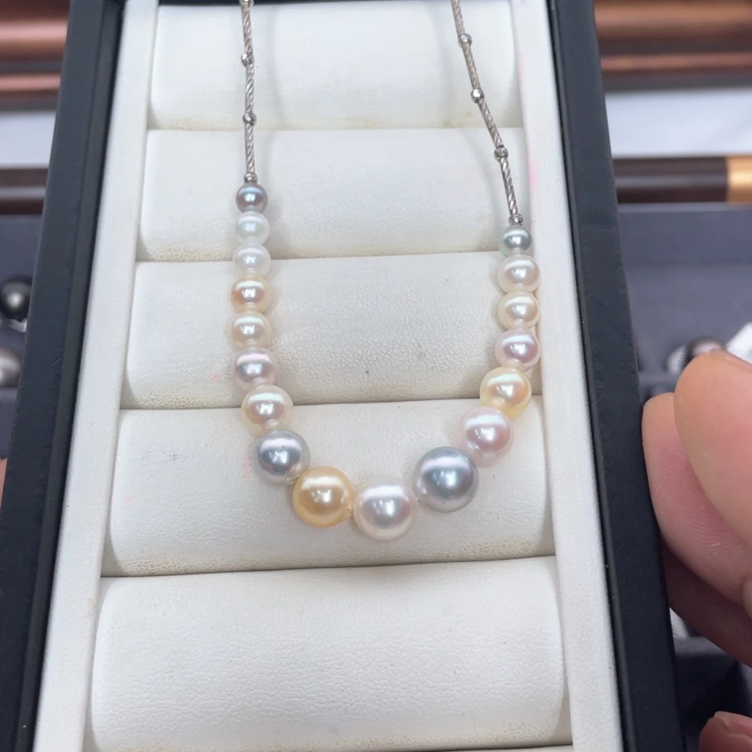 颈饰银S925镶嵌海水珍珠