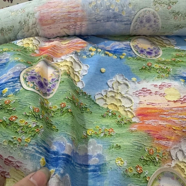 10  纯棉60支数码印花府绸面料3米价单层不透