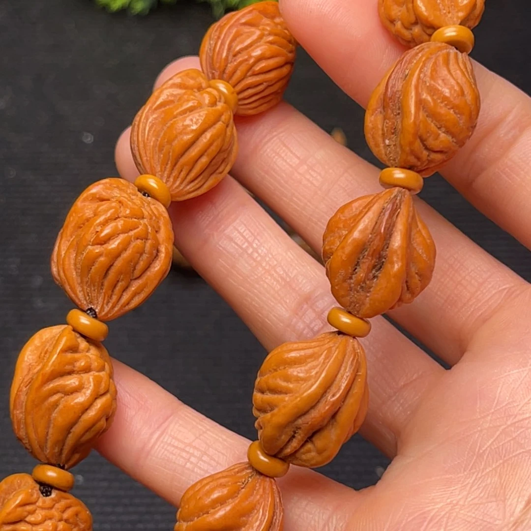 桃核手串龙纹桃核