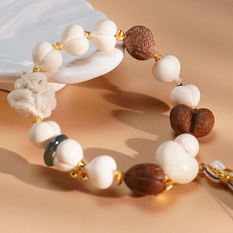 L【桃汽】猛犸牙爱心屁桃轻奢百搭气质手串多样性发一