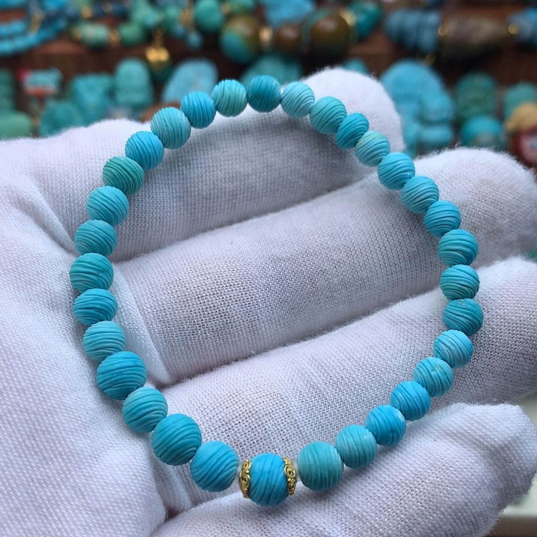 绿松石18K金镶嵌颈饰