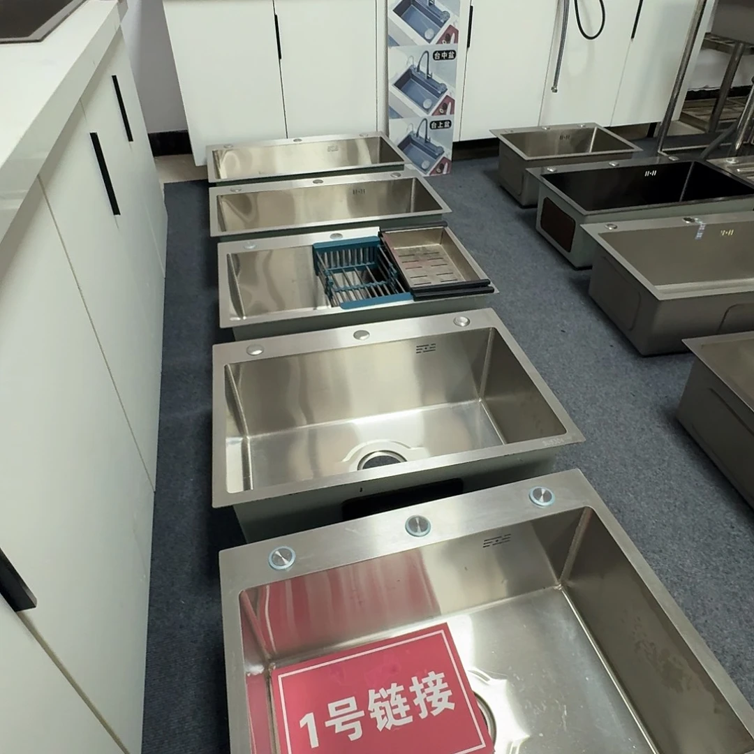 方形单槽60.40水槽➕不锈钢抽拉龙头全配件➕沥水盆