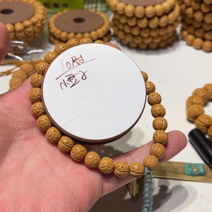 手串桃核丁**丁10尺寸小豆子6号