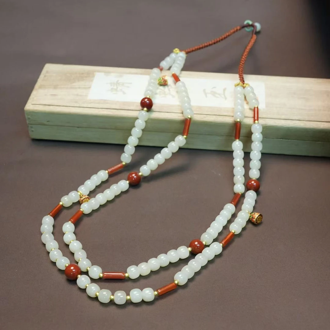 三店  和田玉玛瑙设计毛衣链59