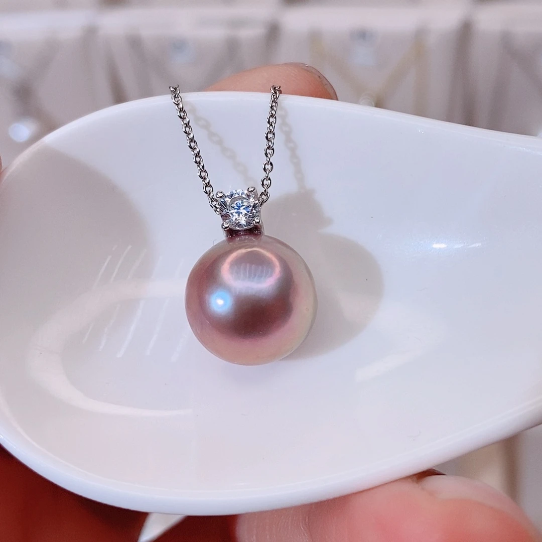 颈饰银S925镶嵌淡水珍珠