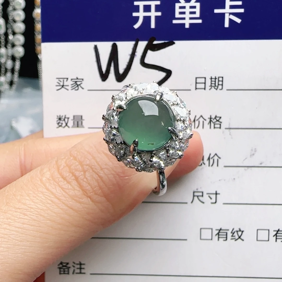 银S925镶嵌手链翡翠