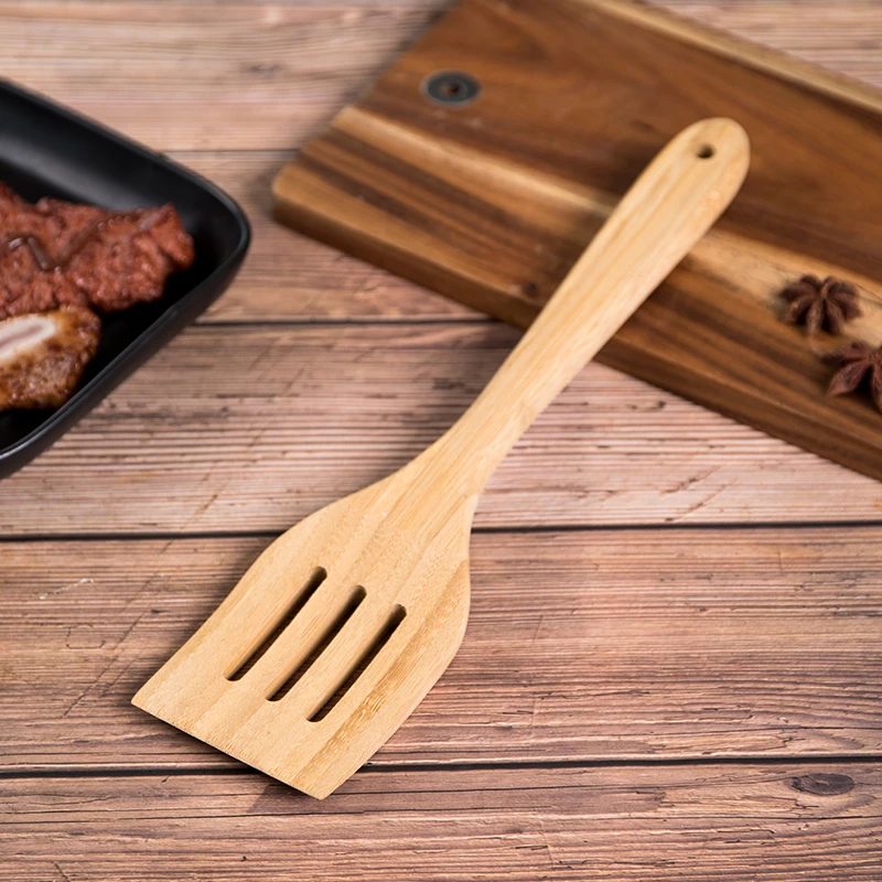 精铸炒菜铲子竹木漏铲厨房用家用小铲子木铲厨具RT-B-0001-YL