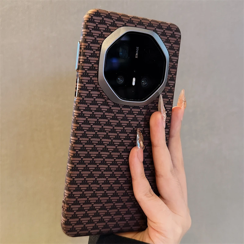 适用华为mate70rs非凡大师手机壳60rs新款凯夫拉纹全包防摔超薄壳