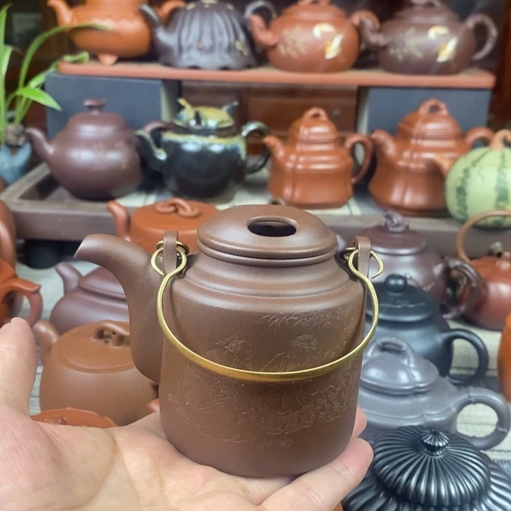 紫砂茶壶洋桶220-320cc原矿老紫泥特价