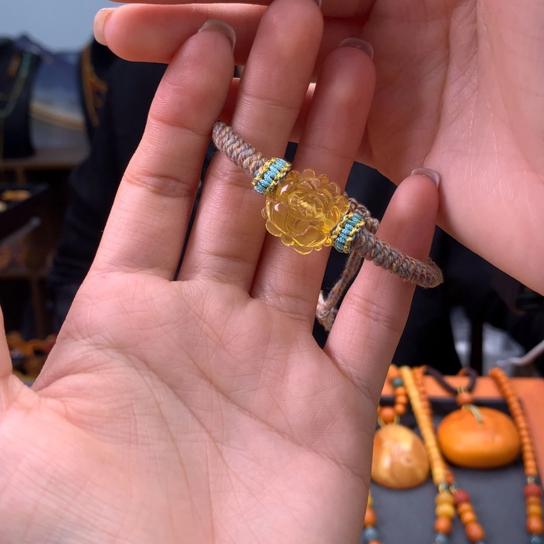 金珀手绳未镶嵌天然