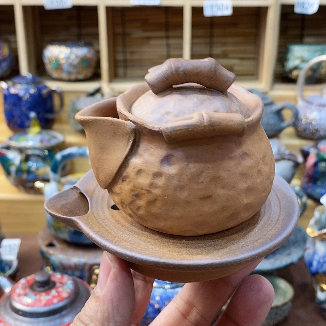 粗陶志野柴烧茶器