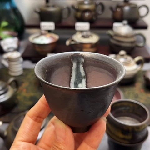 ****芋茶盏景德柴烧茶具-纯手工茶具