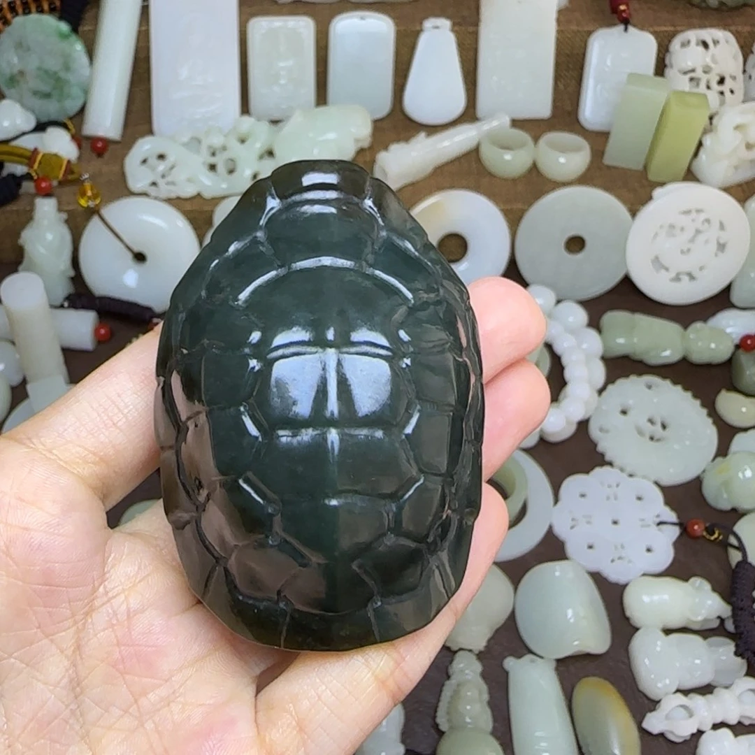 和田玉未镶嵌挂件龟甲