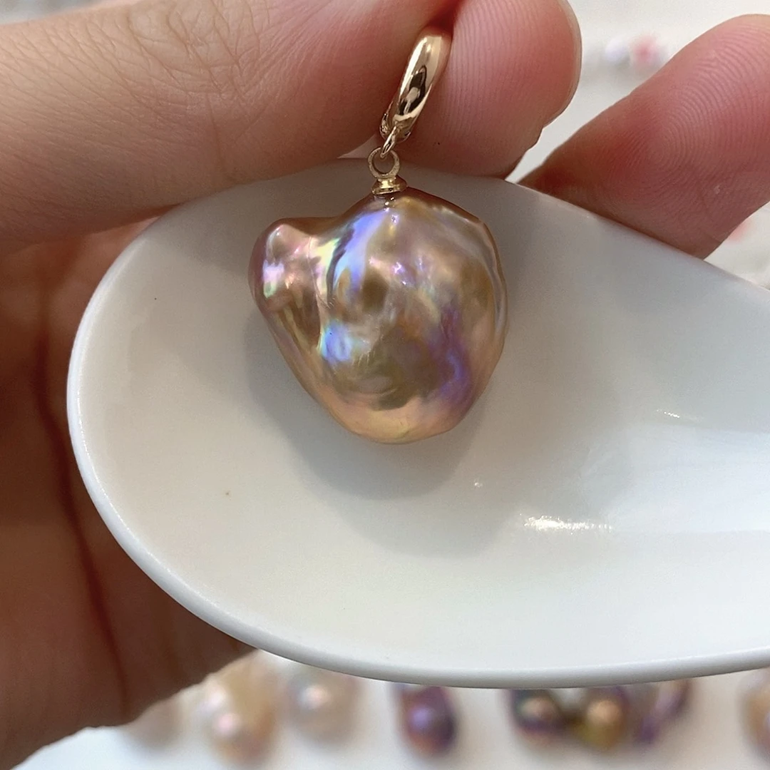 淡水珍珠颈饰银S925镶嵌