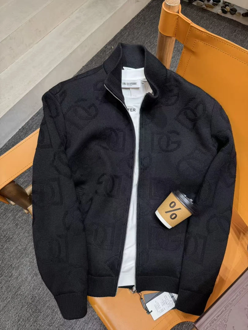 迪噶雅DG 12506K188-10男士秋季新款羊毛针织立领外套时尚休闲