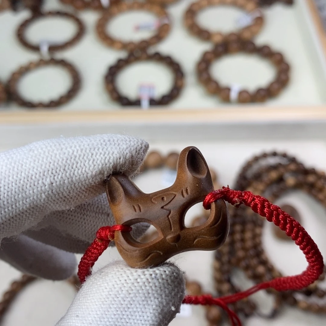 檀香木手串/手链印度迈索尔老山檀2.5凤九面具