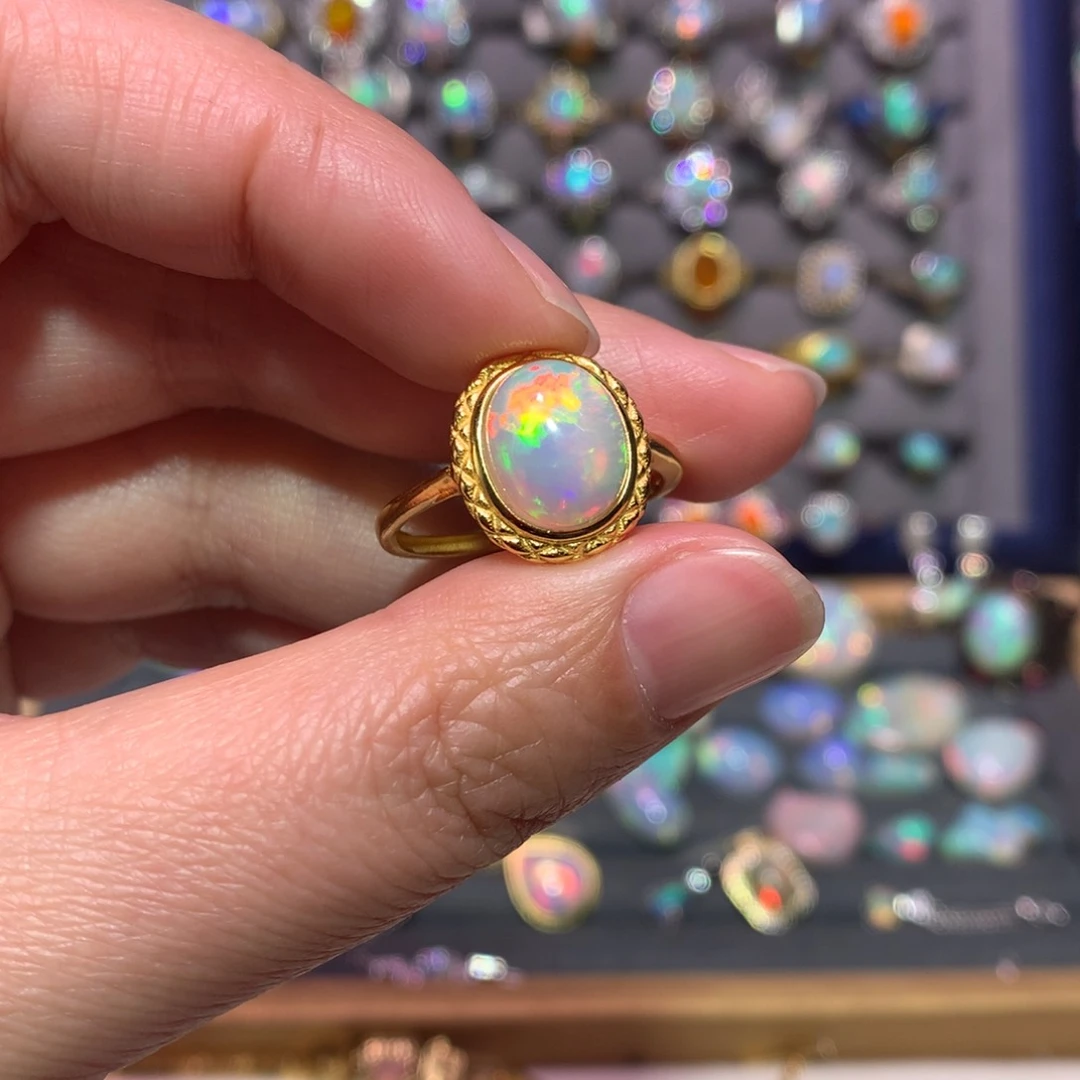 银S925镶嵌欧泊戒指款式7