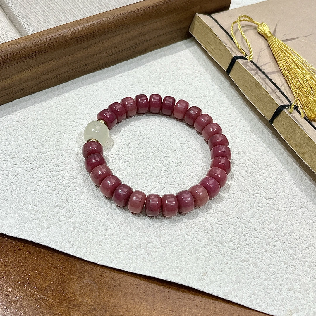 藕粉药片雪舞琼楼菩提手串   D-A214055