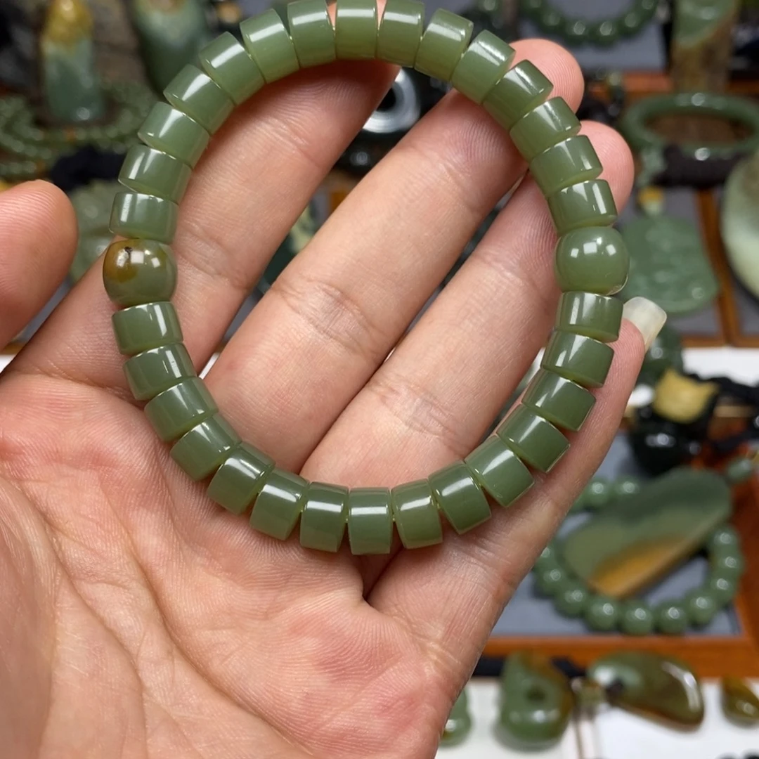 岫岩河磨玉（透闪石质玉）未镶嵌手链