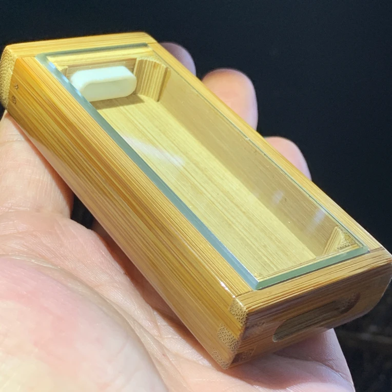 特价全品 手工黄蛉盒 老竹穿条鱼黄蛉盒 榫卯结构40*90*20mm