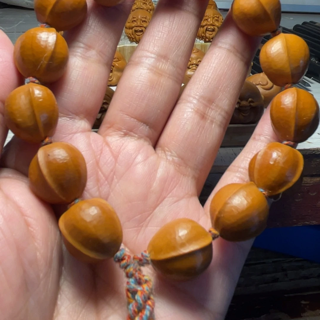 橄榄核手串/手链1.6*1.7钻石面铁核小沙鱼背