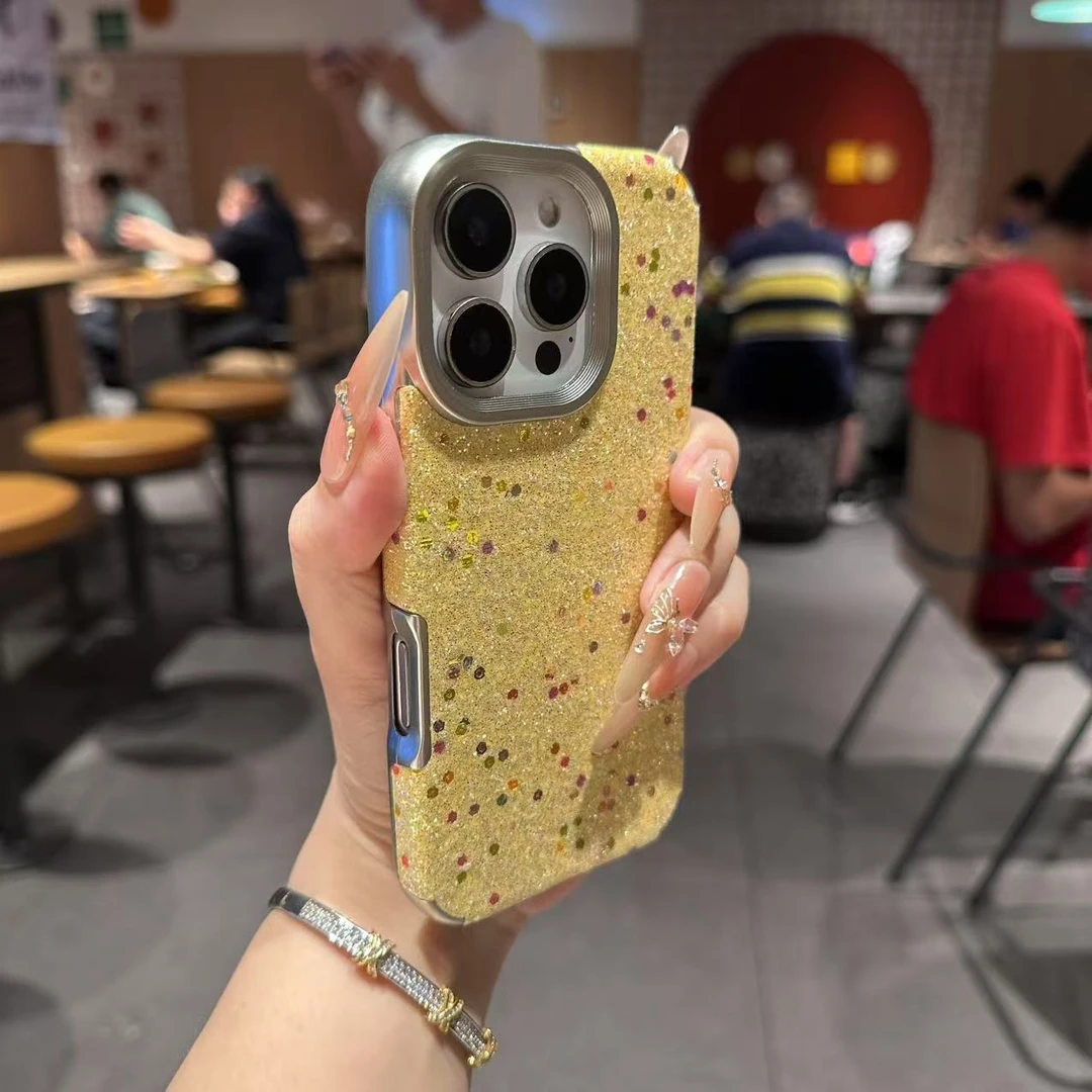 高级闪粉适用苹果16promax15/14/13全系列手机壳轻盈防摔个性时尚